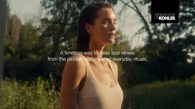 Instagram post by @thekateharrison for KOHLER. Caption reads: New @kohler ad officially out! Such a wonderful....