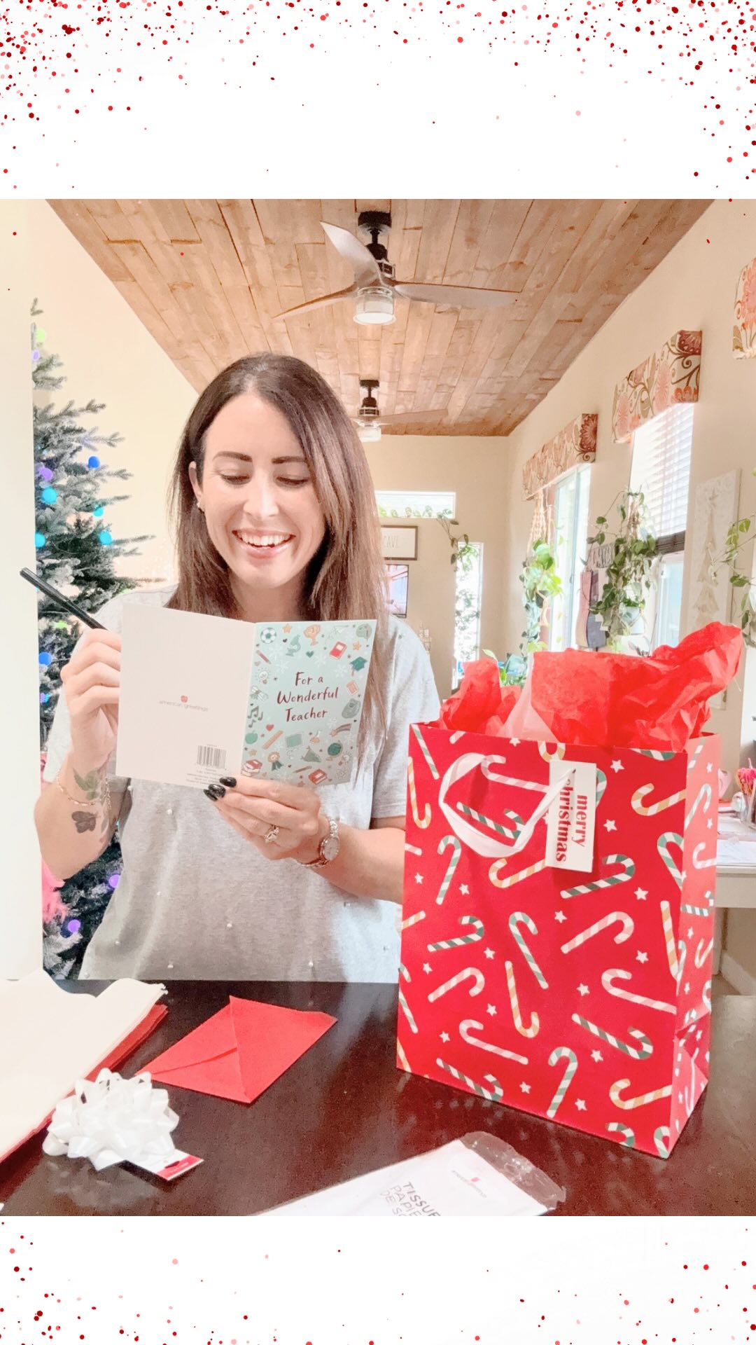 Instagram post by @nikki.vs for American Greetings. Caption reads: #ad The holiday season is here, so let’s make....