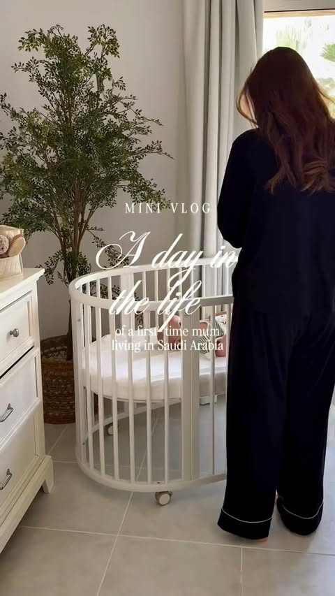 Instagram post by @purebornarabia for Mamas & Papas. Caption reads: A little glimpse into our life in Saudi Arabia....