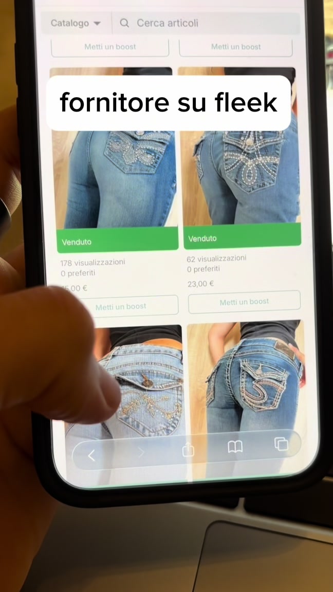 TikTok post by @liscaditonno for Join Fleek. Caption reads: codice: RFD-LISCA @Fleek #collaboration #reselling....