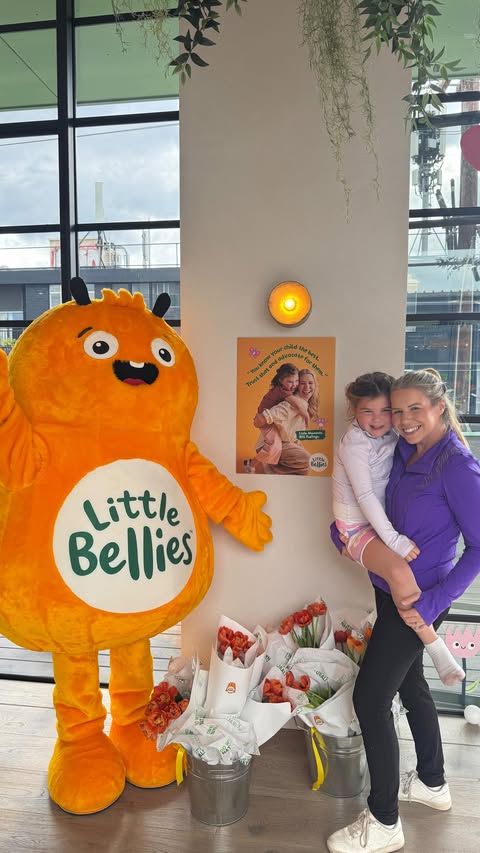 Instagram post by @dr.katie.h for Little Bellies. Caption reads: [...] as we go. I love having @littlebellies with....