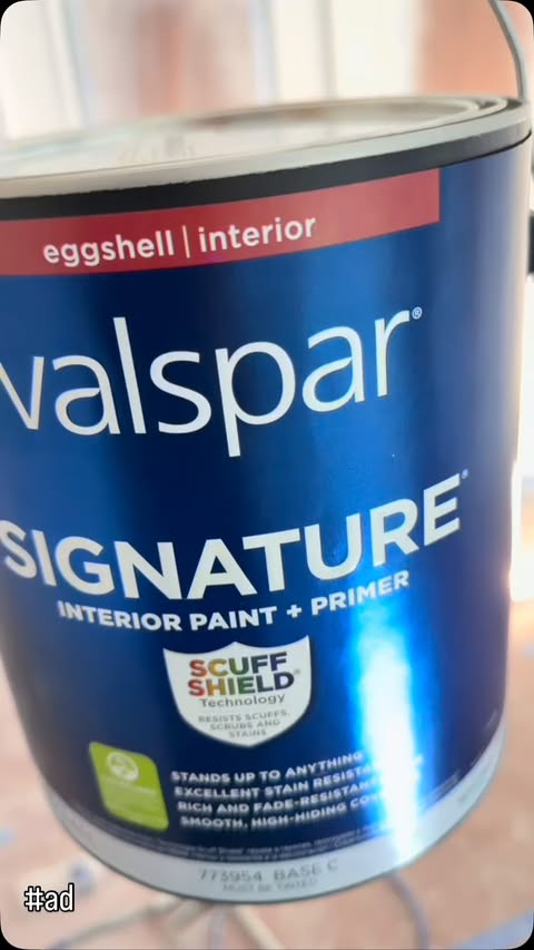 Instagram post by @just_build_it_ for Valspar. Caption reads: #AD Time to go bold with @valsparpaint I used....