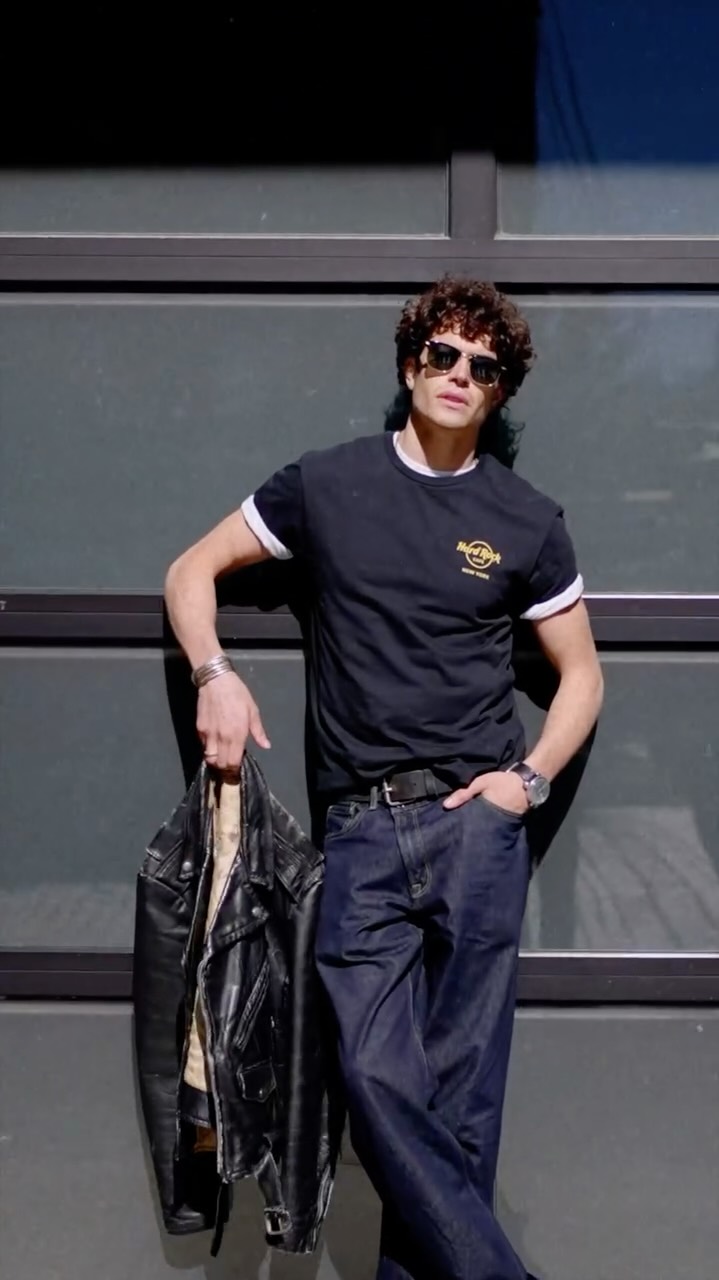 Instagram post by @officialhardrock for Hard Rock Cafe. Caption reads: A capsule that unites generations.⁣
⁣
The Bruce....