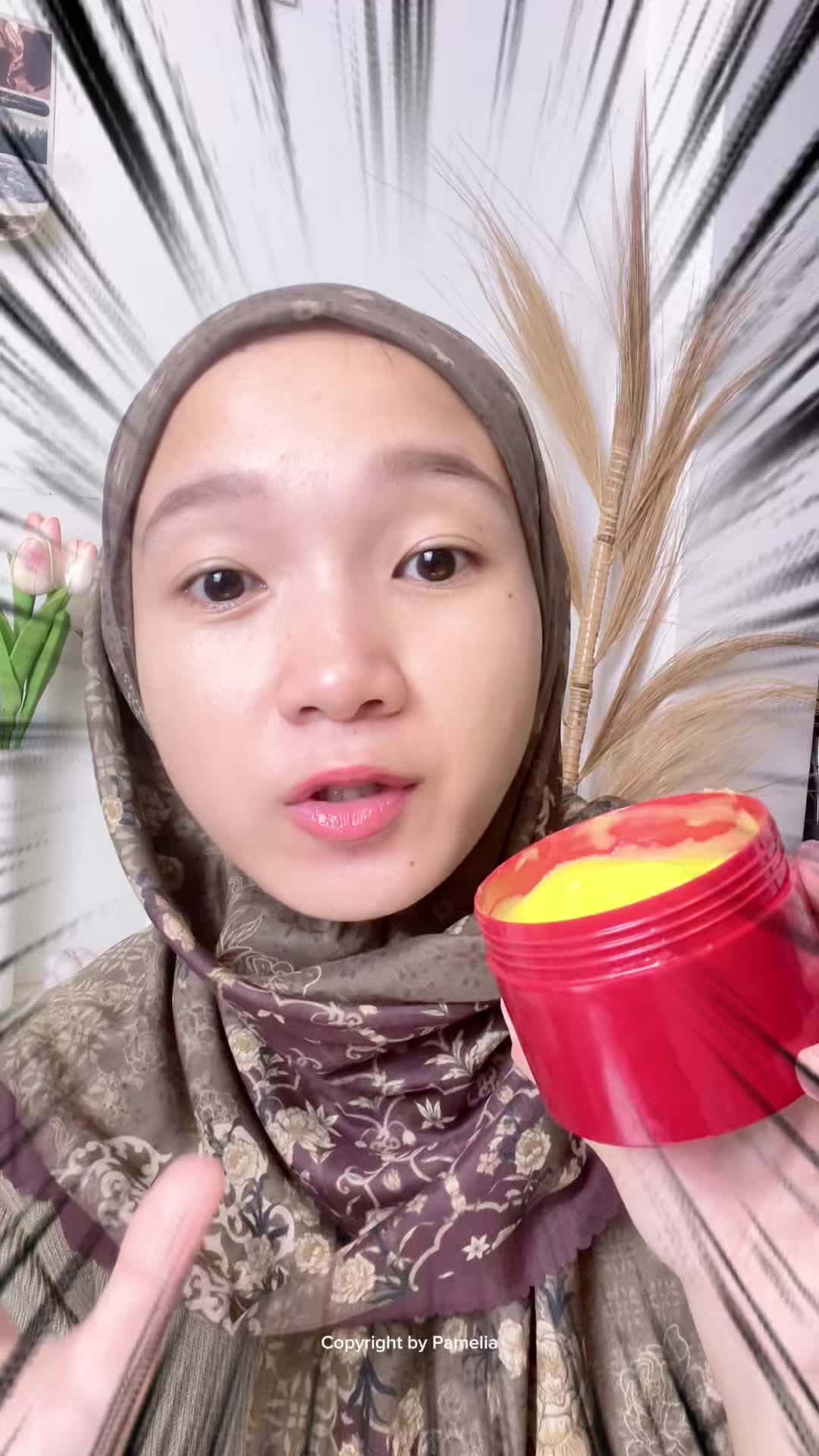 TikTok post by @pamelpam.s for Newlab. Caption reads: Jgn salah pilih HB dosting. Cuma dari @Newlab aja....
