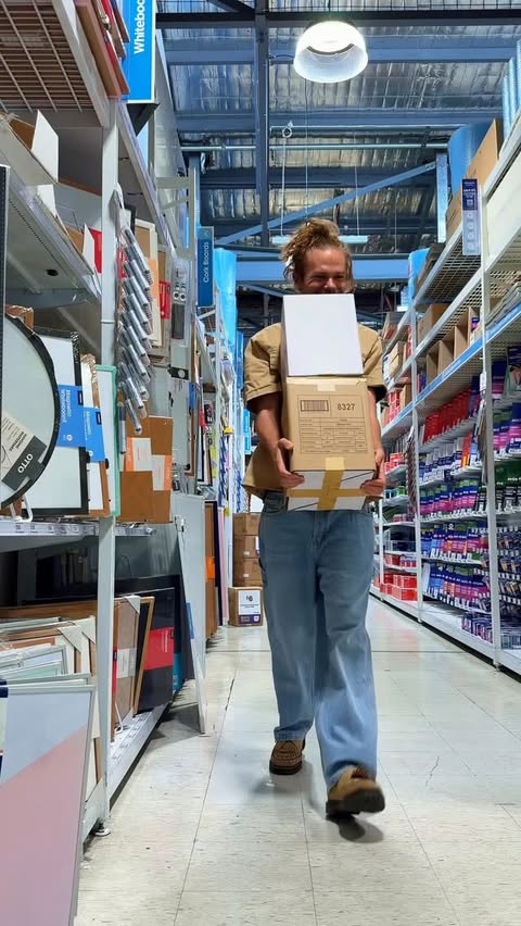 Instagram post by @iam.mrluke for Officeworks. Caption reads: [...] I actually buy before Day 1 (from....