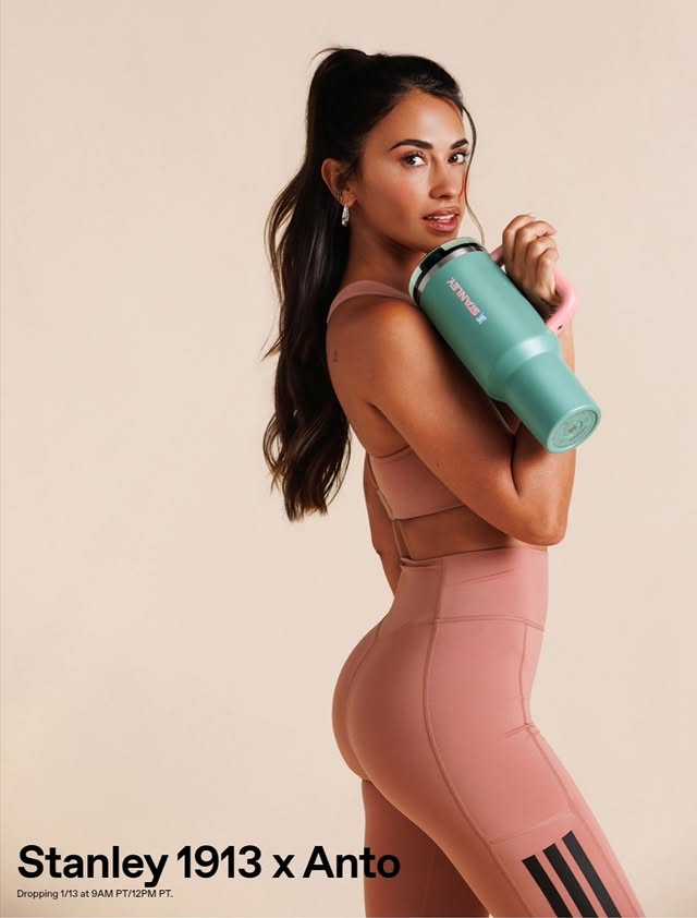 Instagram post by @queen.anto for Stanley 1913. Caption reads: The Stanley 1913 x Antonela collection drops....