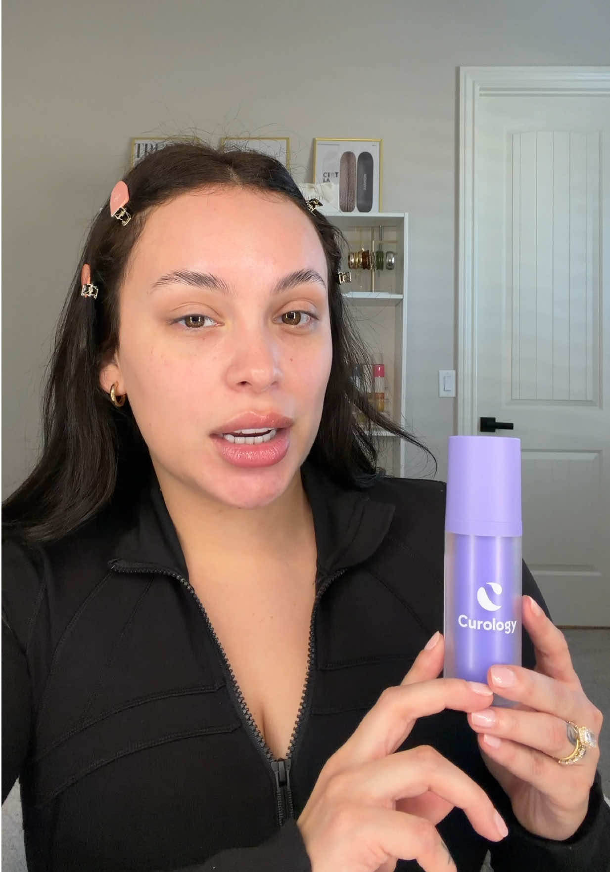 TikTok post by @rayleencook for Curology. Caption reads: #CurologyPartner Smoother, clearer, and more [...].
