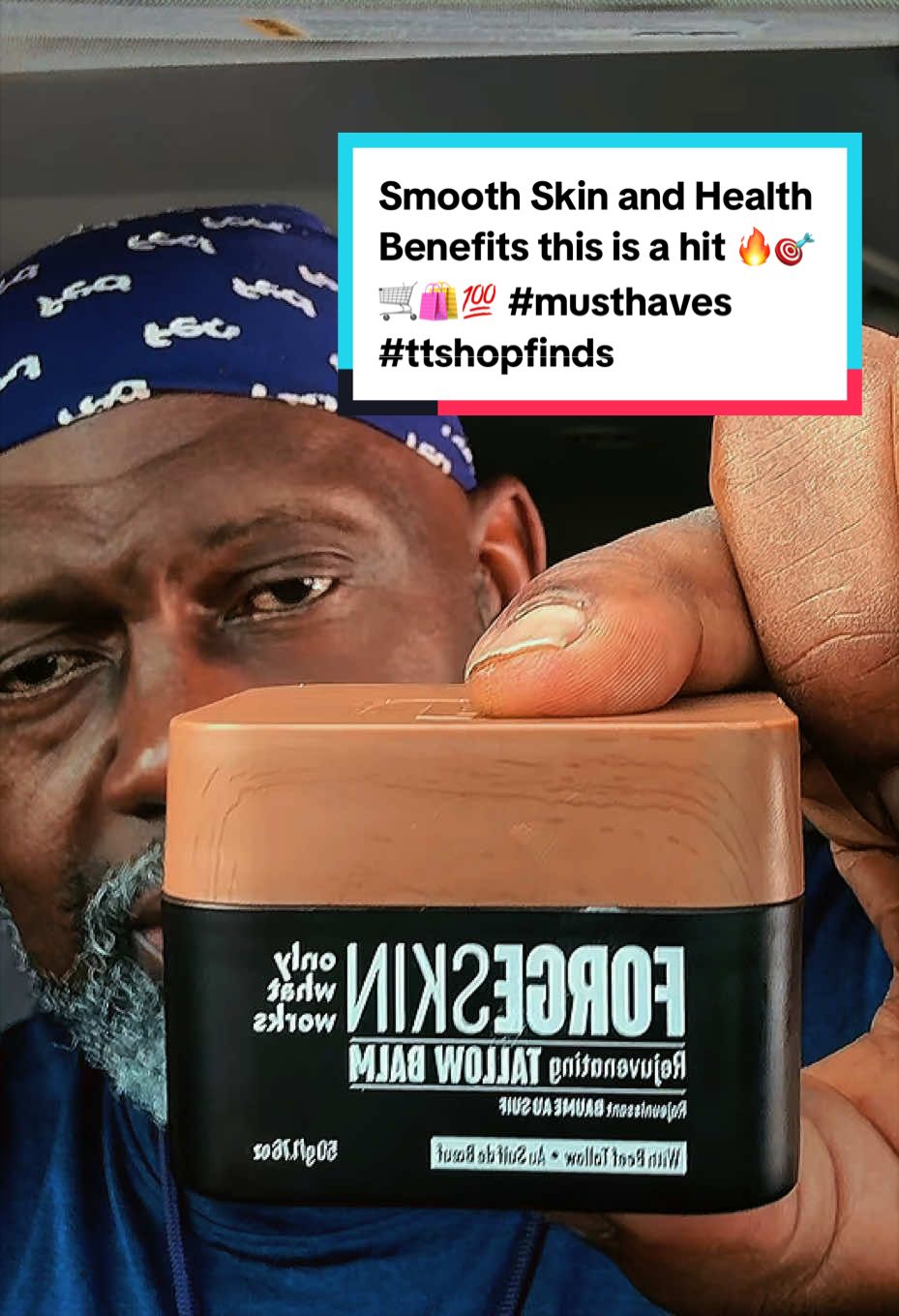 TikTok post by @mrfeelmelikeifeel for Forge Skin. Caption reads: Grab this facial cream today to keep That youthful....