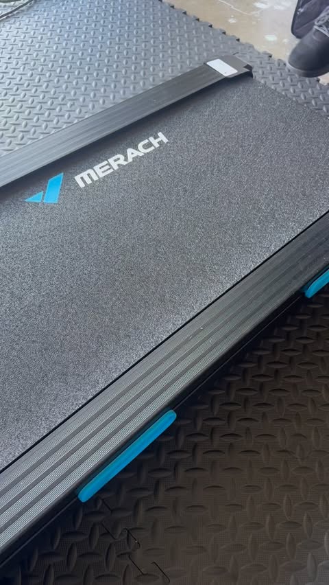 Instagram post by @missporsha for Merach. Caption reads: [...] Just hopped on my T12 treadmill from....