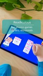 Instagram post by @inspired_little_learners for Mrs Wordsmith. Caption reads: [...] summer with the Readiculous app by....