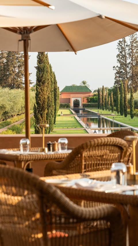 Instagram post by @louiscannell for Luxury Escapes. Caption reads: Marrakech is chaotic in the best way. And then....