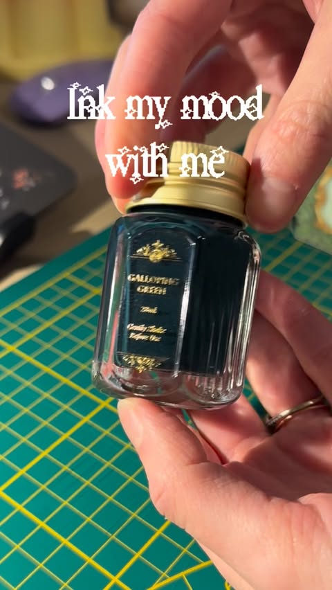 Instagram post by @jujumzz.art for Ferris Wheel Press. Caption reads: [...] beautiful galloping green ink from....