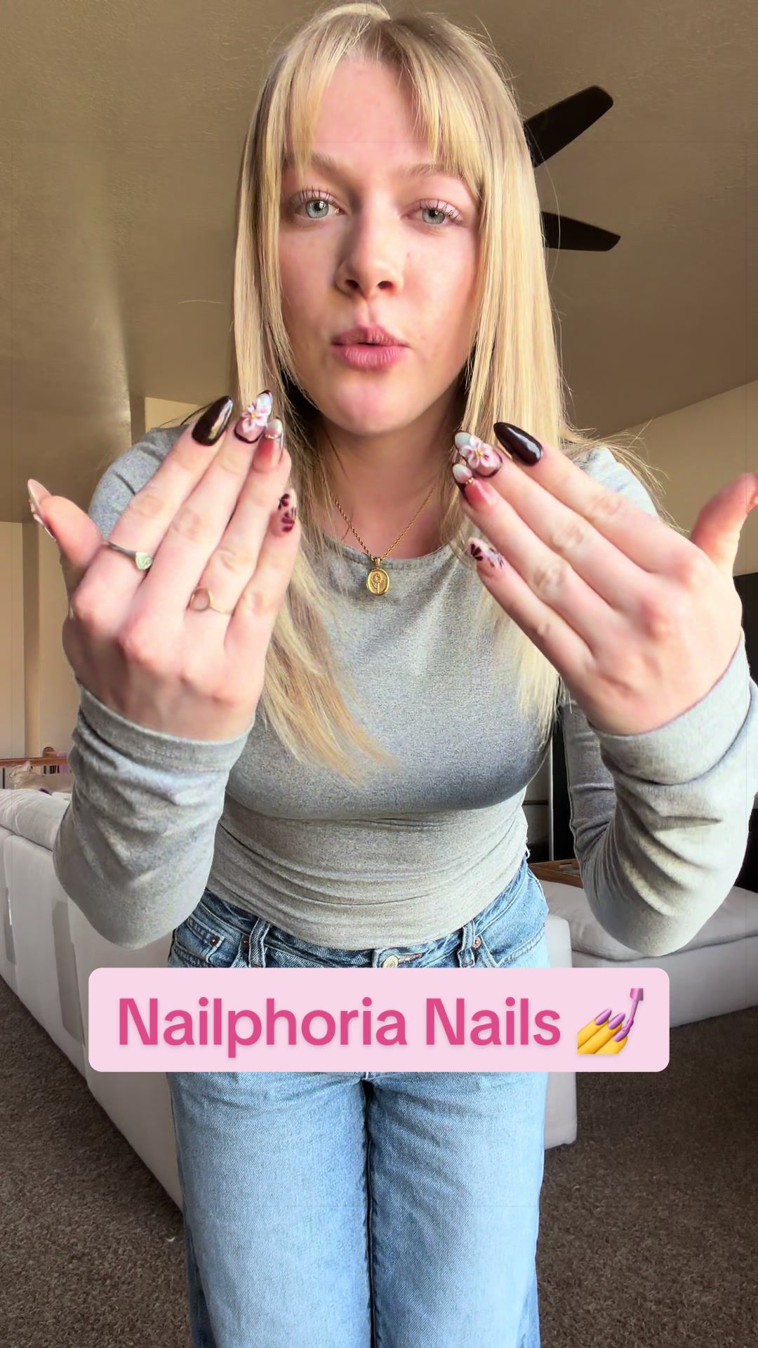 TikTok post by @camiwampus for Nailphoria. Caption reads: Nailphoria nails are one of our faves! They’re....