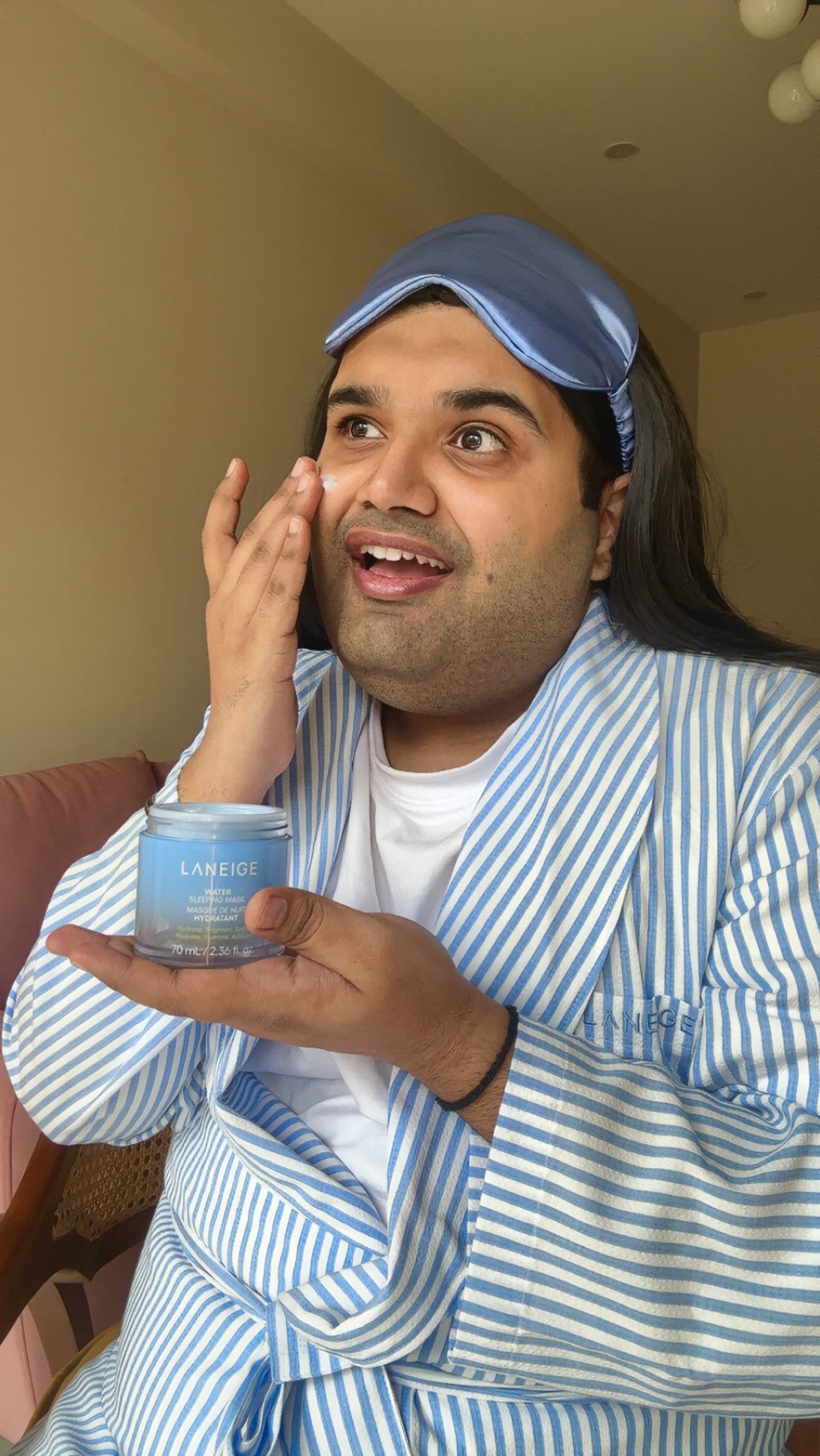 Instagram post by @gorgeouspotaahto for LANEIGE. Caption reads: Babbu Ma’am saves the day AGAIN 😌🎀
This time....