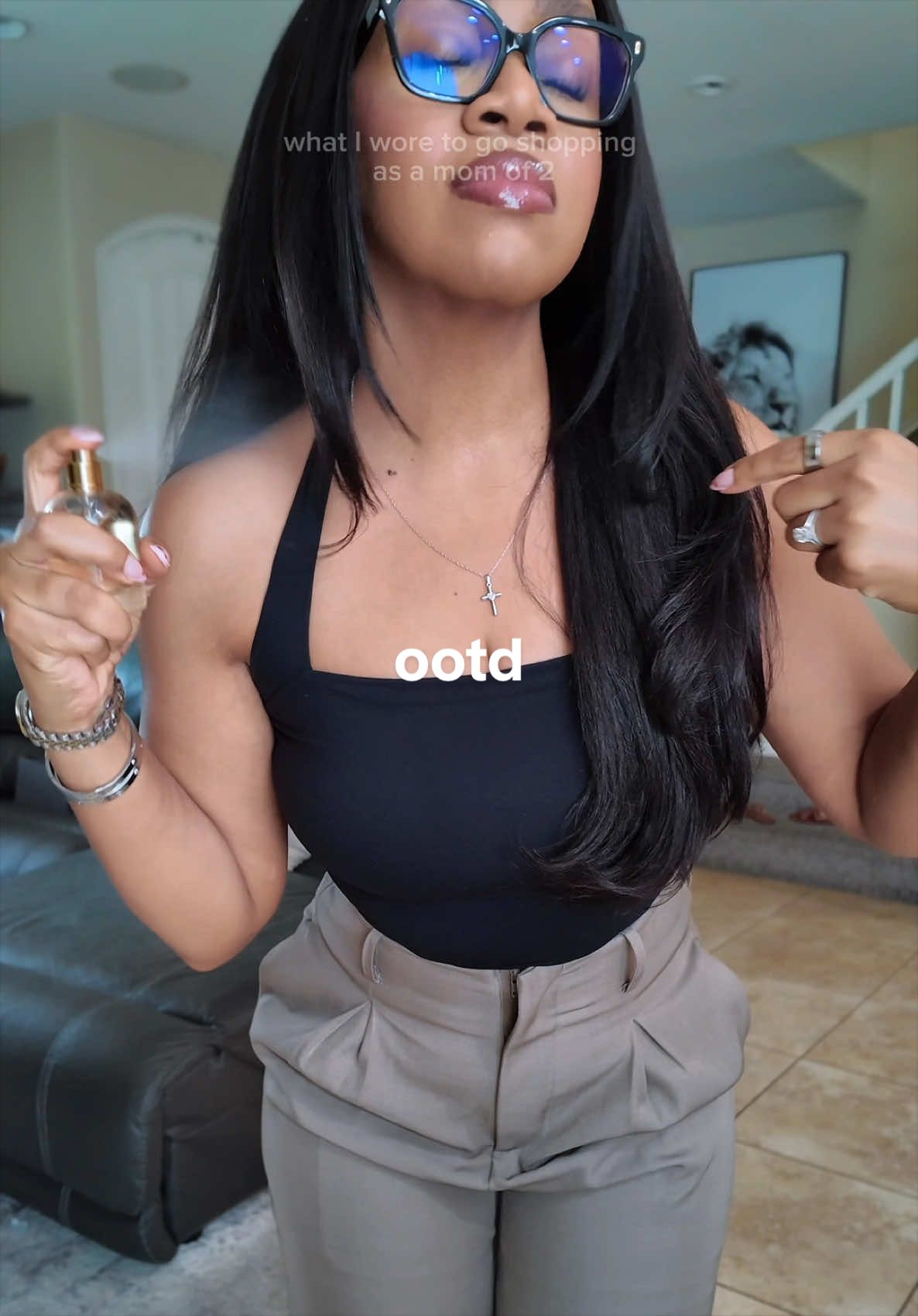 TikTok post by @missashhleigh for OUI the People. Caption reads: [...] I smelled soooo good! 🤎 @CYKLAR @OUI the....