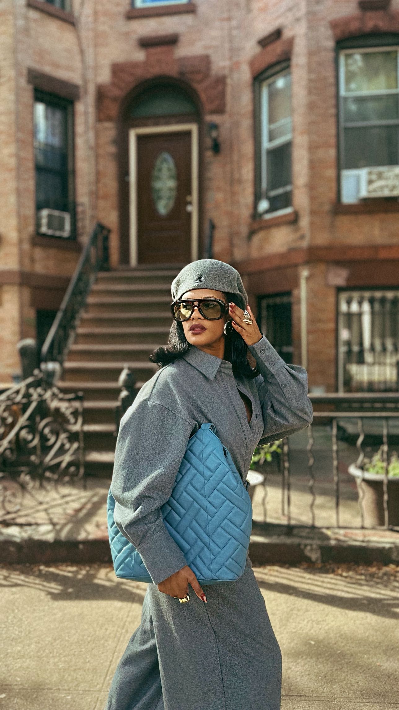 Instagram post by @co_bee for Vince Camuto. Caption reads: The bag that carries you, the shoes that ground....