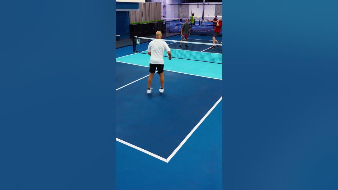 YouTube post by @ThePickleballPirates for Crbn Pickleball. Caption reads: 🔥Senior Firefight #pickleball #sports....