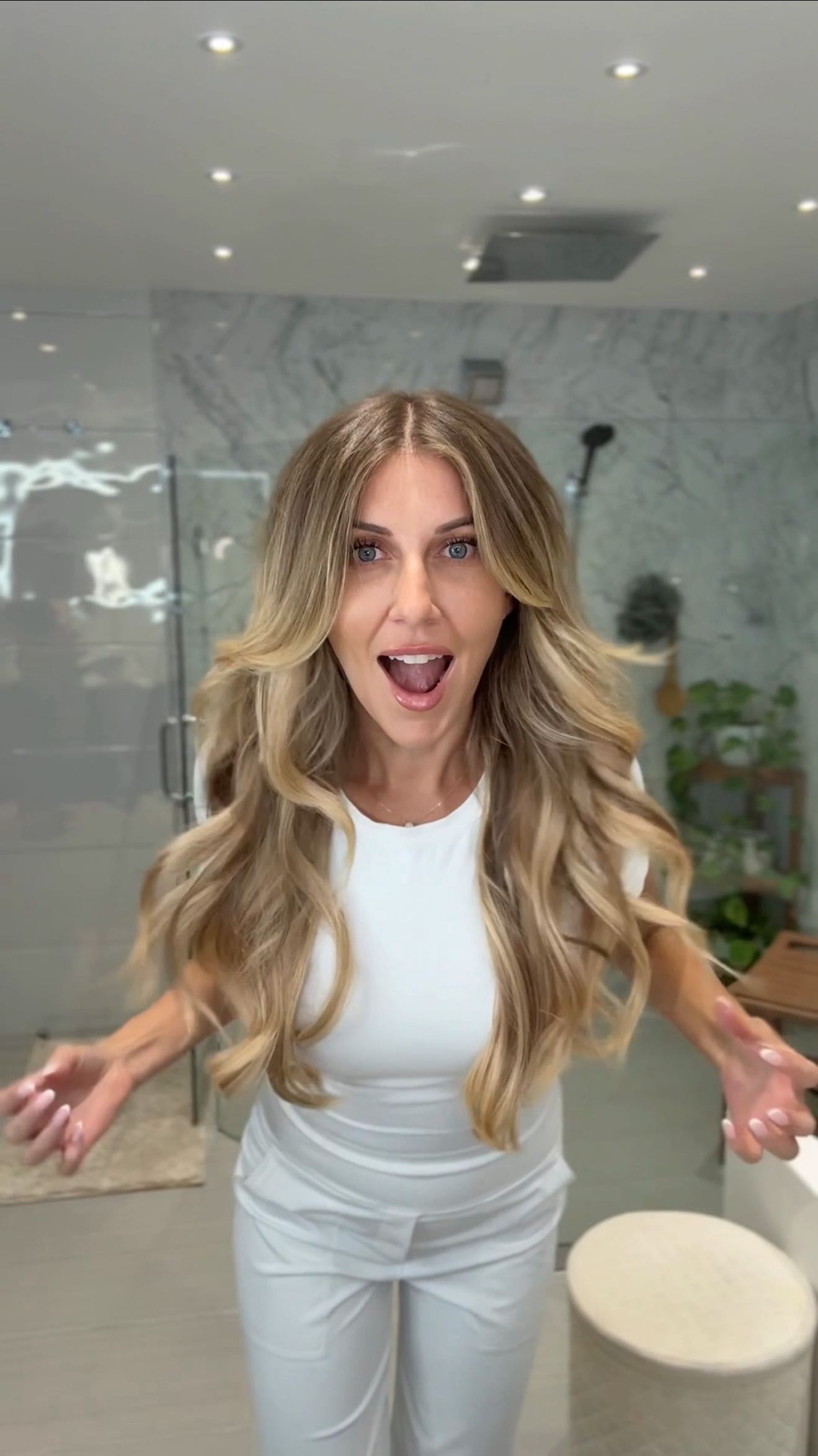 Instagram post by @omgartistry for Donna Bella Hair. Caption reads: You know that phase every blonde goes through… “I....