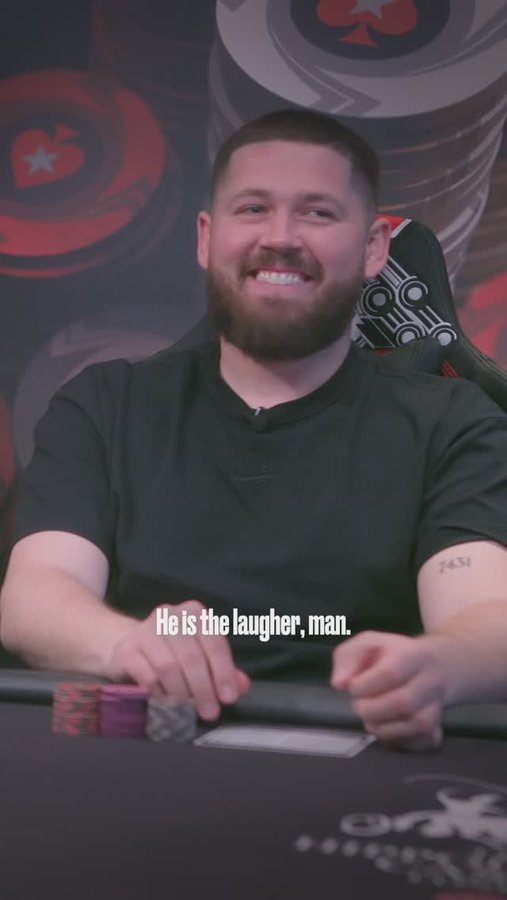 Instagram post by @johnnellis for PokerStars. Caption reads: I might be a laugher but you should never....