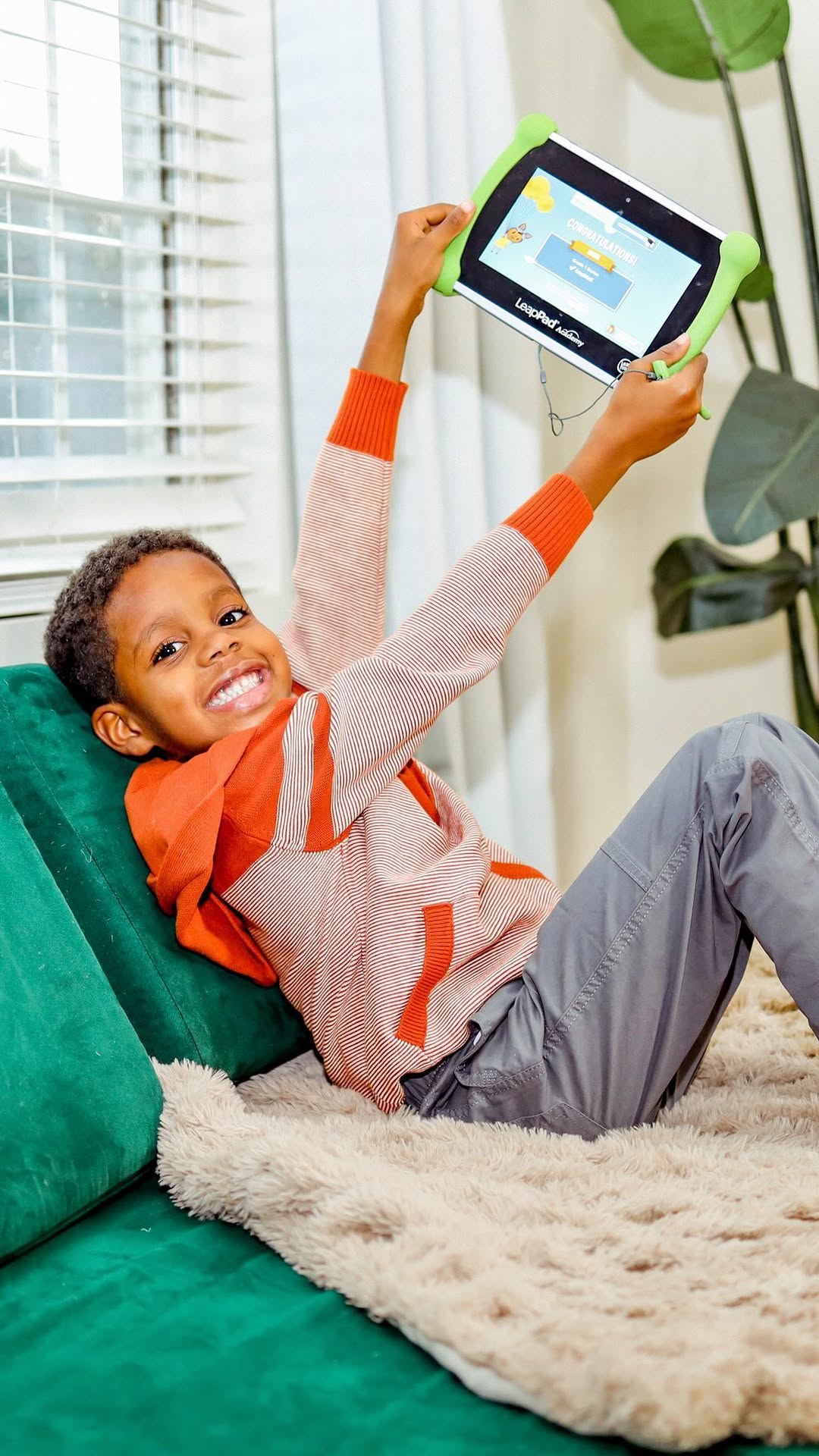 Instagram post by @thisbyrdsnest for Leapfrog. Caption reads: We enjoy finding new ways to make learning at home....