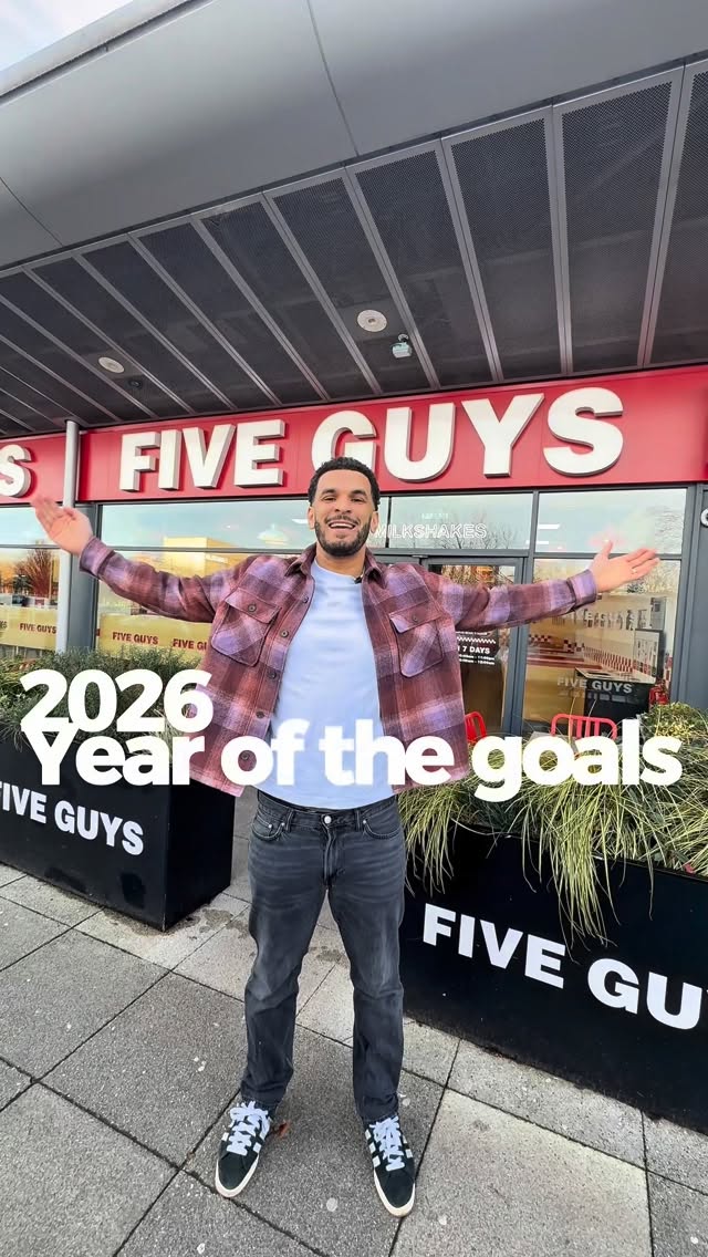 Instagram post by @kaifagan_ for Five Guys Burgers & Fries. Caption reads: AD - Real fitness is about sustainability, not....