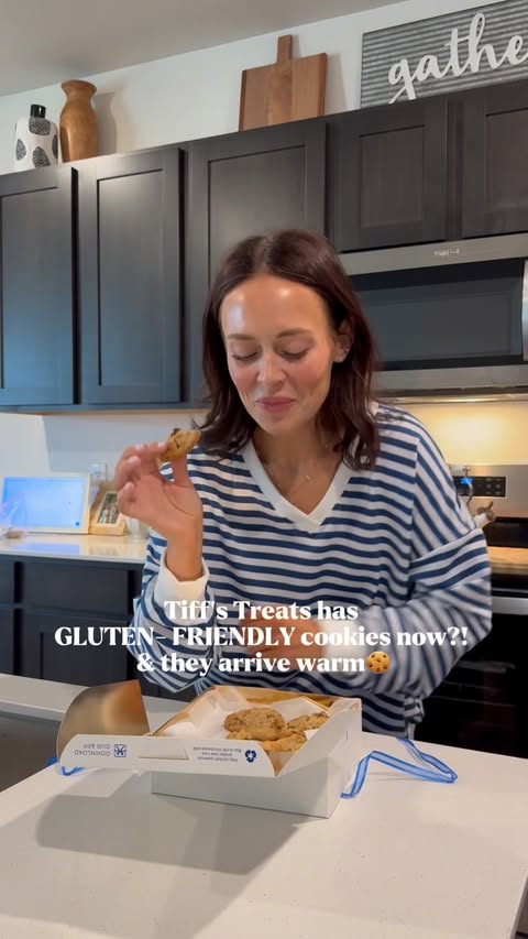 Instagram post by @khaleiwaldrop for Tiff's Treats. Caption reads: [...] cookie I’ve ever had🍪🤤 @tiffstreats.