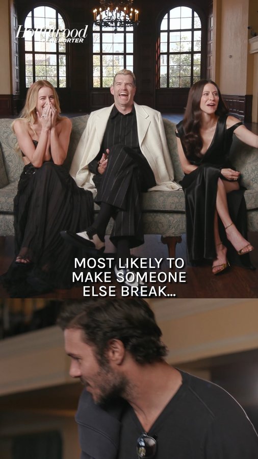 Instagram post by @jackietohn for Hollywood Reporter. Caption reads: Who’s the most likely to make someone else break....