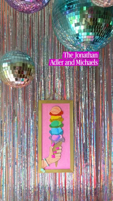 Instagram post by @laurenquigleycreations for Michaels Stores. Caption reads: [...] Summer with the Jonathan Adler x....