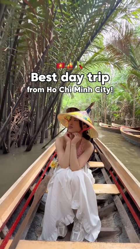 Instagram post by @jubilee_eats for GetYourGuide Creator Community. Caption reads: Mekong Delta & Cai Rang Floating Market tour from....