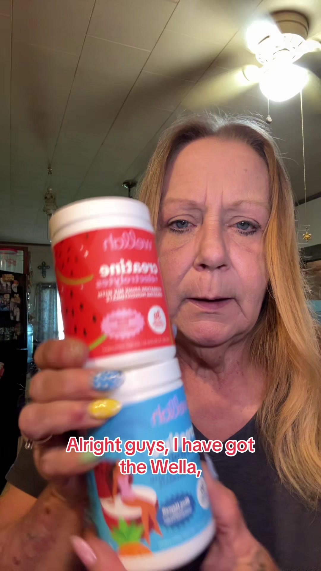 TikTok post by @wawacookie66 for Wellah Nutrition. Caption reads: [...] #flavoredwater #wellah @Wellah Nutrition.