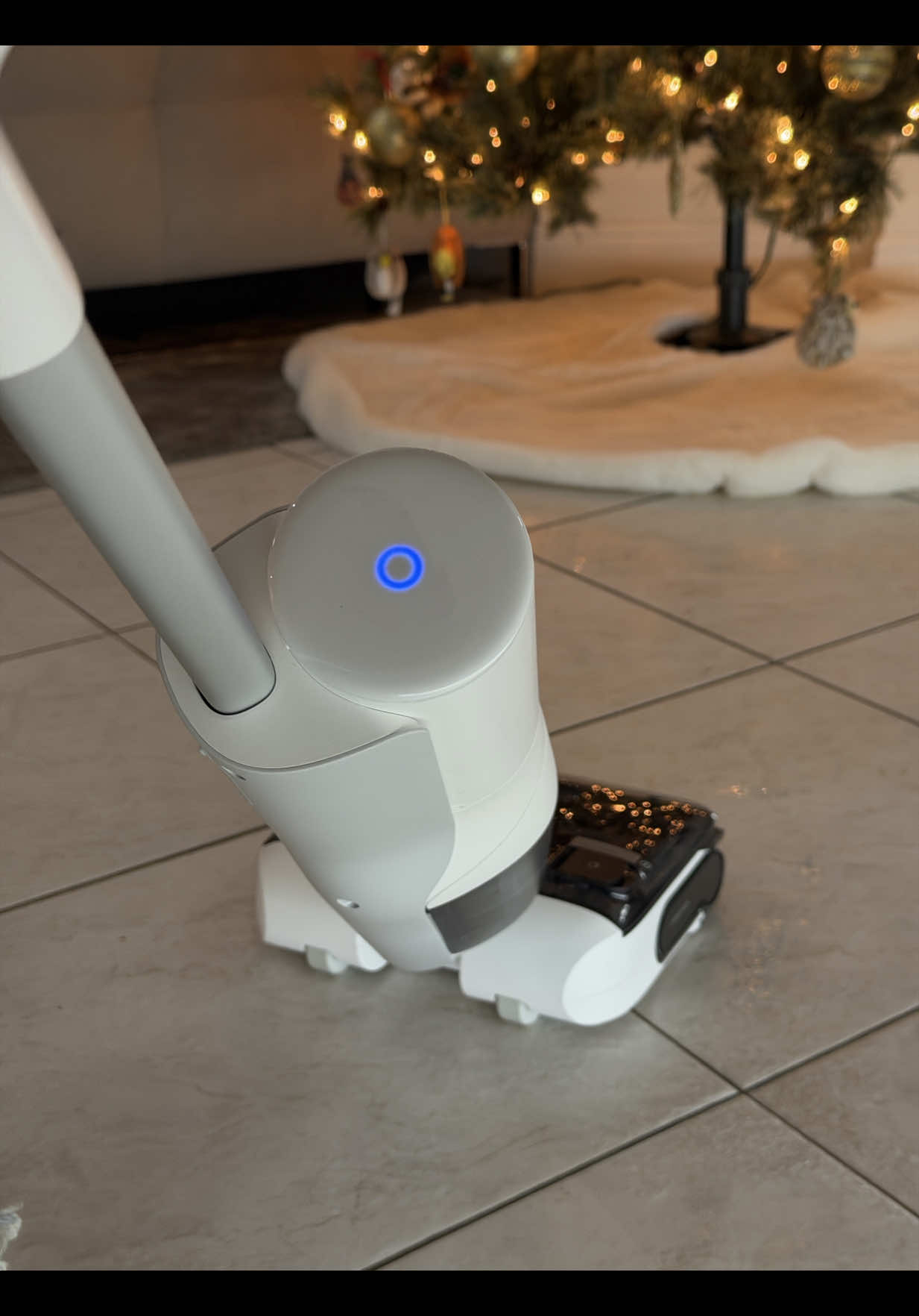 TikTok post by @.hypey for Roborock. Caption reads: Doing a side‑by‑side of Roborock F25GT and Dreame....