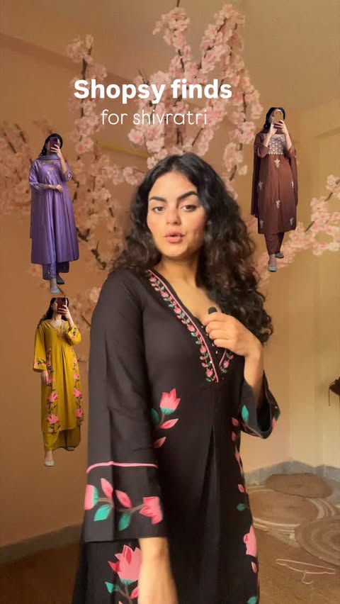 Instagram post by @geetanjlee_thakur for Shopsy. Caption reads: [...] yet good quality kurta set from shopsy....