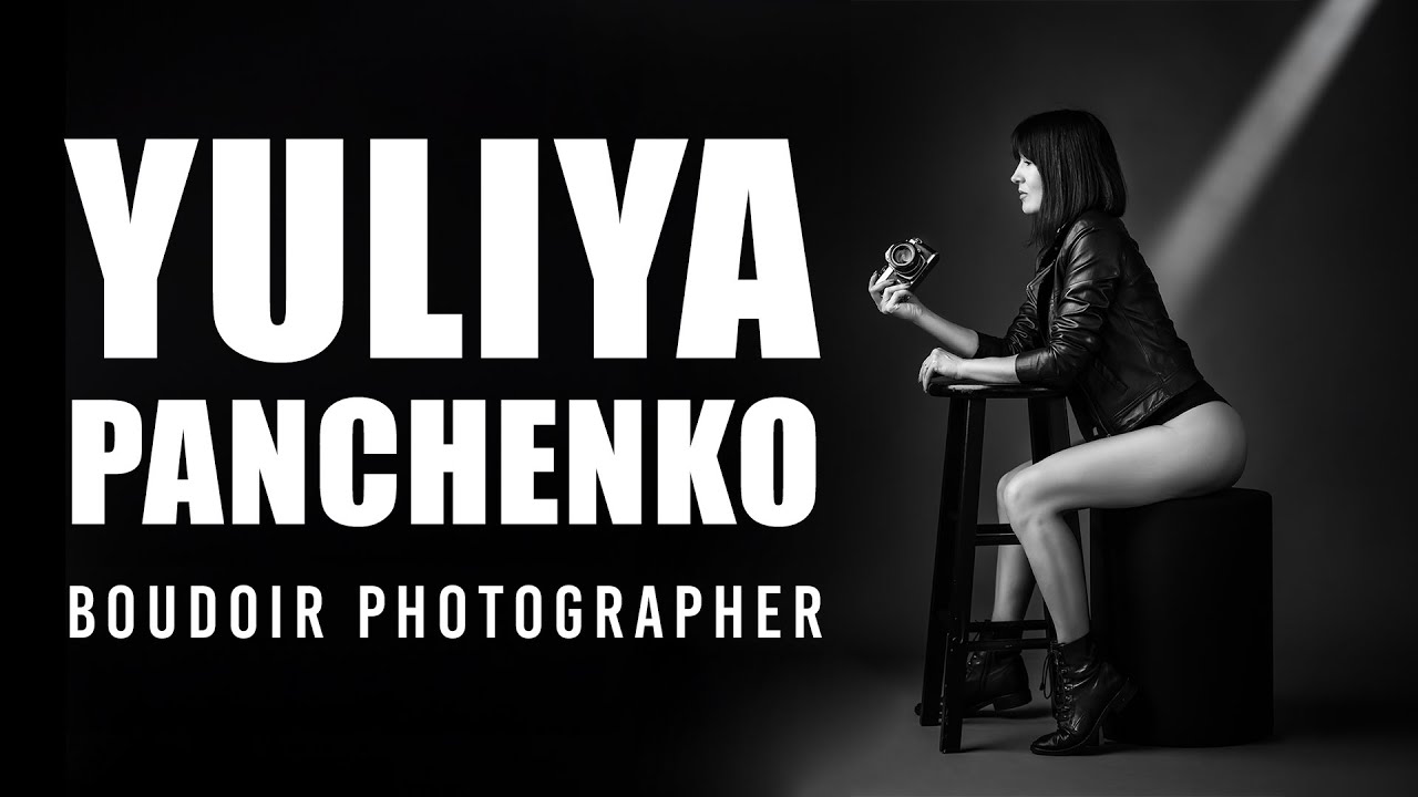 YouTube post by @yuliyapanchenko for Elinchrom. Caption reads: Orlando Boudoir and Nude Photographer (Yuliya....