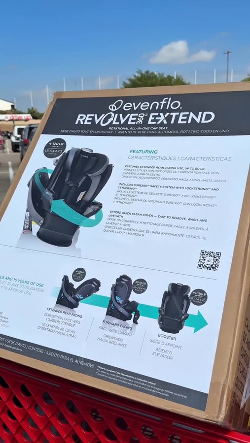 Instagram post by @desirewestphal for Evenflo. Caption reads: #AD Partnering with @target + @evenflobaby on our....