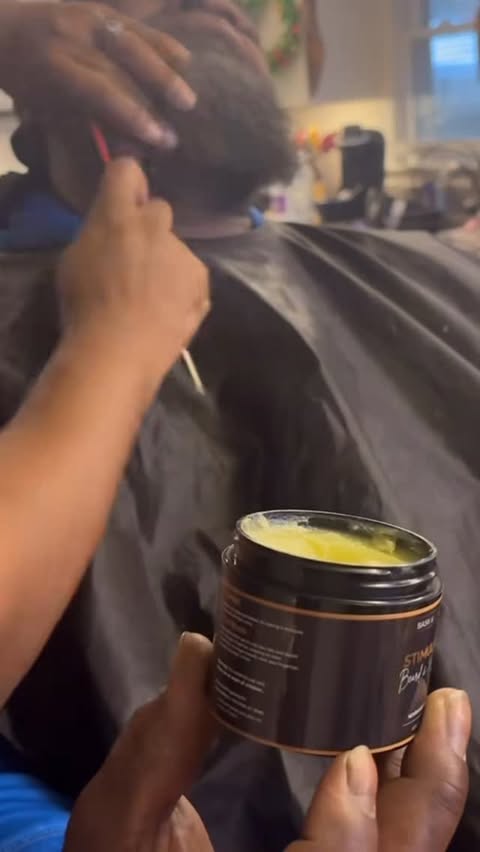 Instagram post by @plussighsbarb for Bask and Lather Co. Caption reads: Dry, itchy beard? Use this!! #baskandlatherco....