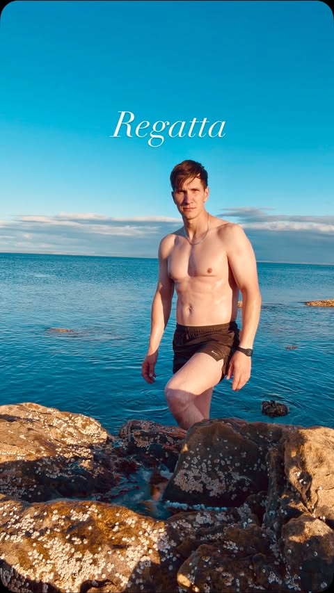 Instagram post by @outside_with_dom for Regatta. Caption reads: [...] Centre, Balintore, IV20 1UA📍 Clothing:....
