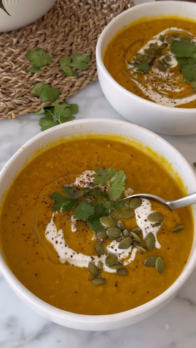 Instagram post by @everything_delish for Pacific Foods. Caption reads: my anti inflammatory roasted carrot & ginger soup!....
