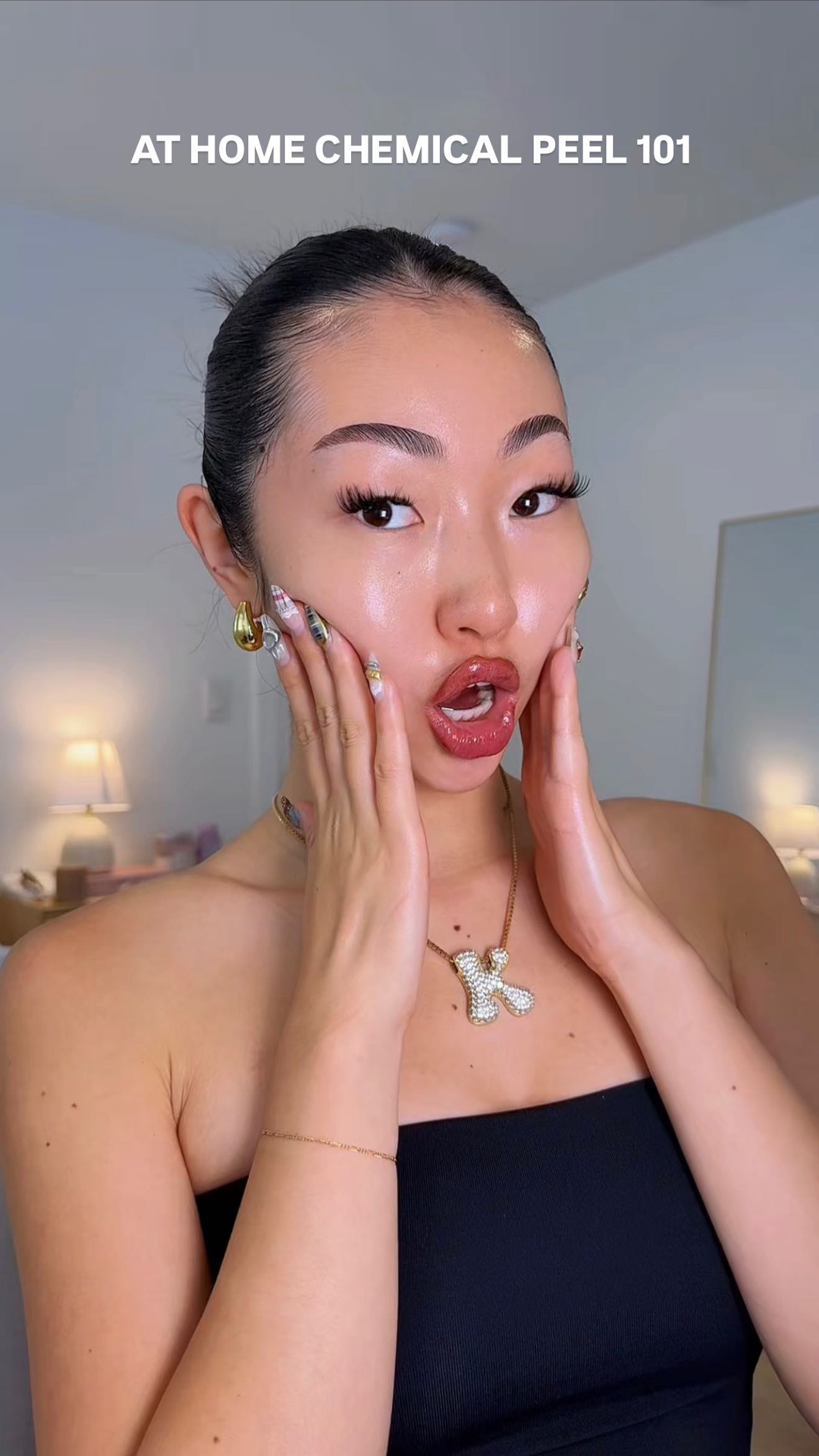 Instagram post by @itsbabykelz for Exuviance. Caption reads: [...] 🫢 honestly so glad I picked up these....