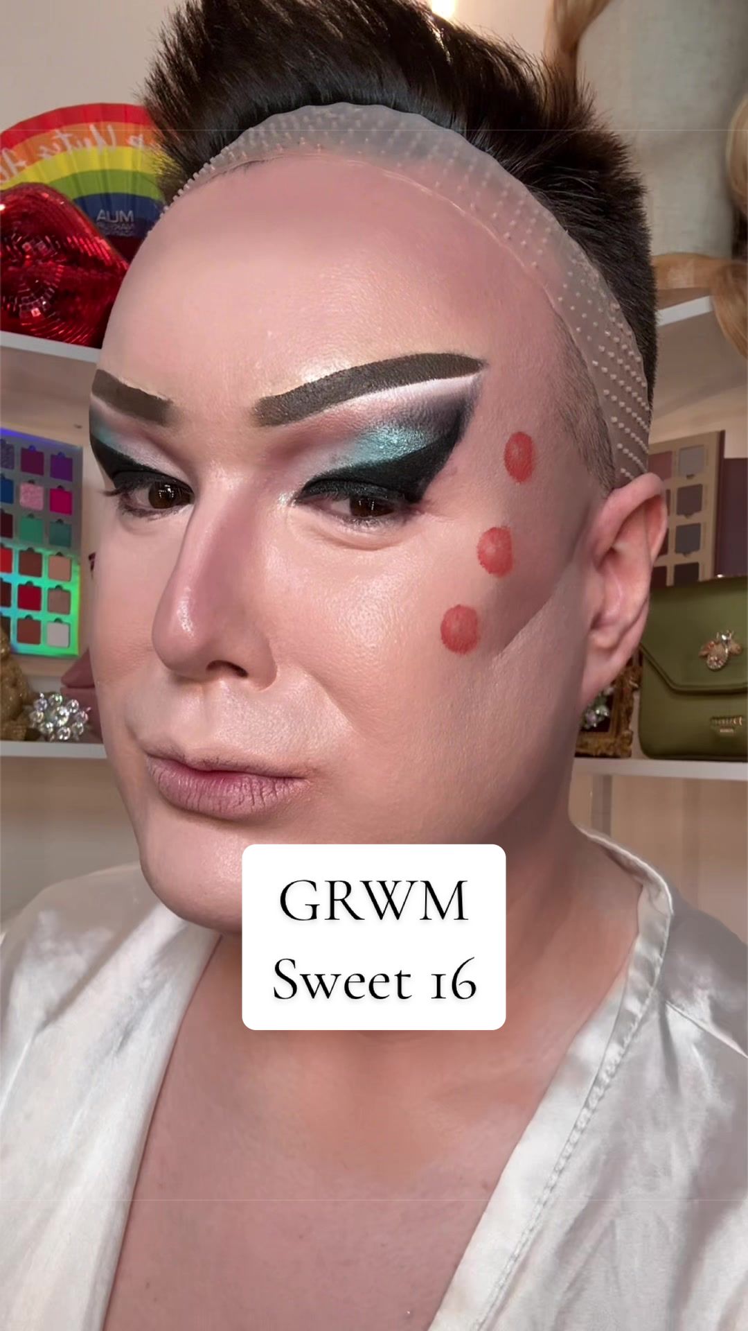 TikTok post by @rudevelvet for MUA Cosmetics Maroc. Caption reads: GRWM for a 16th Birthday Party #grwm #fyp....