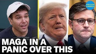 YouTube post by @podsaveamerica for Bombas. Caption reads: MAGA Is PANICKING Over The Upcoming No Kings....