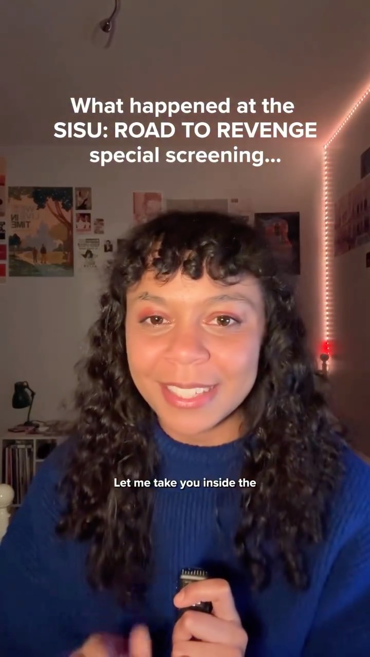 Instagram post by @indiaysabel for Sony Pictures. Caption reads: Take a journey on the road to revenge with me.......