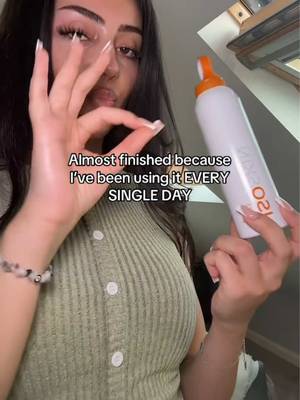 TikTok post by @r.rxndz for ISOCLEAN. Caption reads: [...] & it's convenient cos it's a spray😝....
