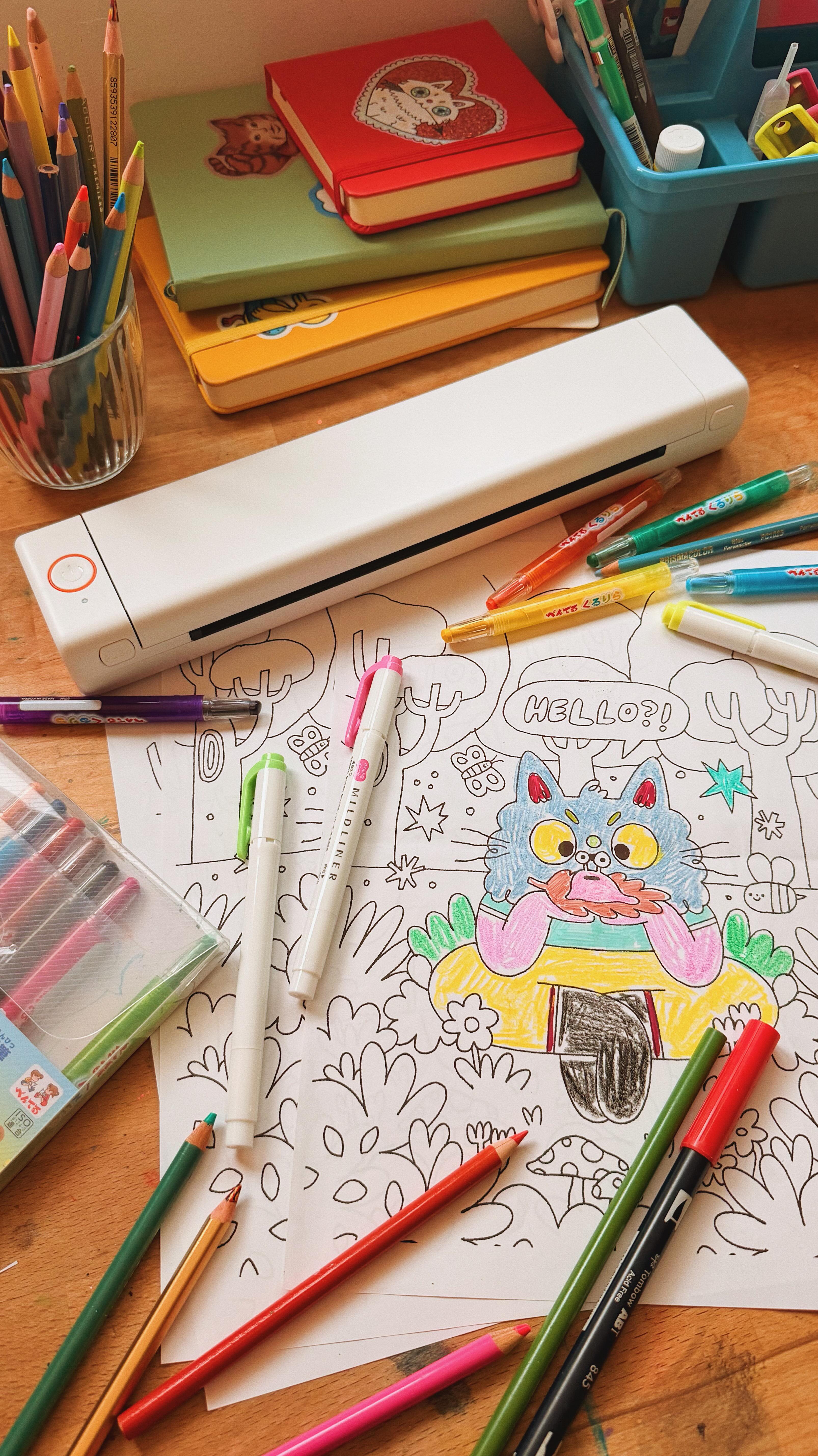 Instagram post by @puffingmuffin for Phomemo. Caption reads: Lately, I was gifted the Phomemo M08F portable....