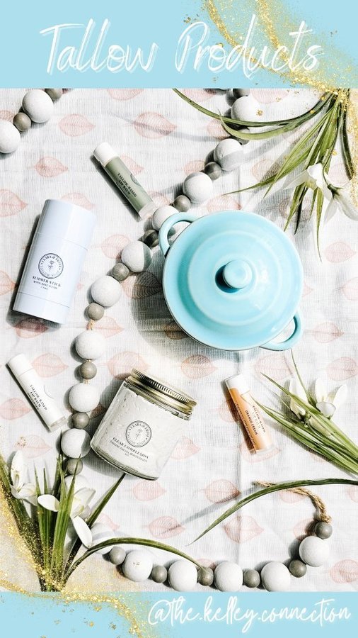 Instagram post by @the.kelley.connection for Clara & Fritz. Caption reads: #ad | @claraandfritztallowshop has the best tallow....