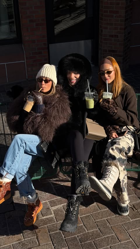 Instagram post by @gretalouisetome for SOREL. Caption reads: The girls in Aspen are wearing @sorelfootwear x....