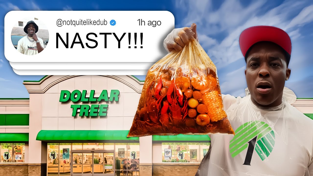 YouTube post by @DuBFamily___ for PrizePicks. Caption reads: Making A Crab Boil But Only Using Food From Dollar....