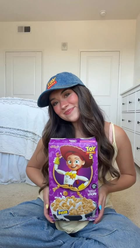 Instagram post by @emilynels8 for Pixar. Caption reads: [...] & Jessie?! thank you so much @kelloggsus....