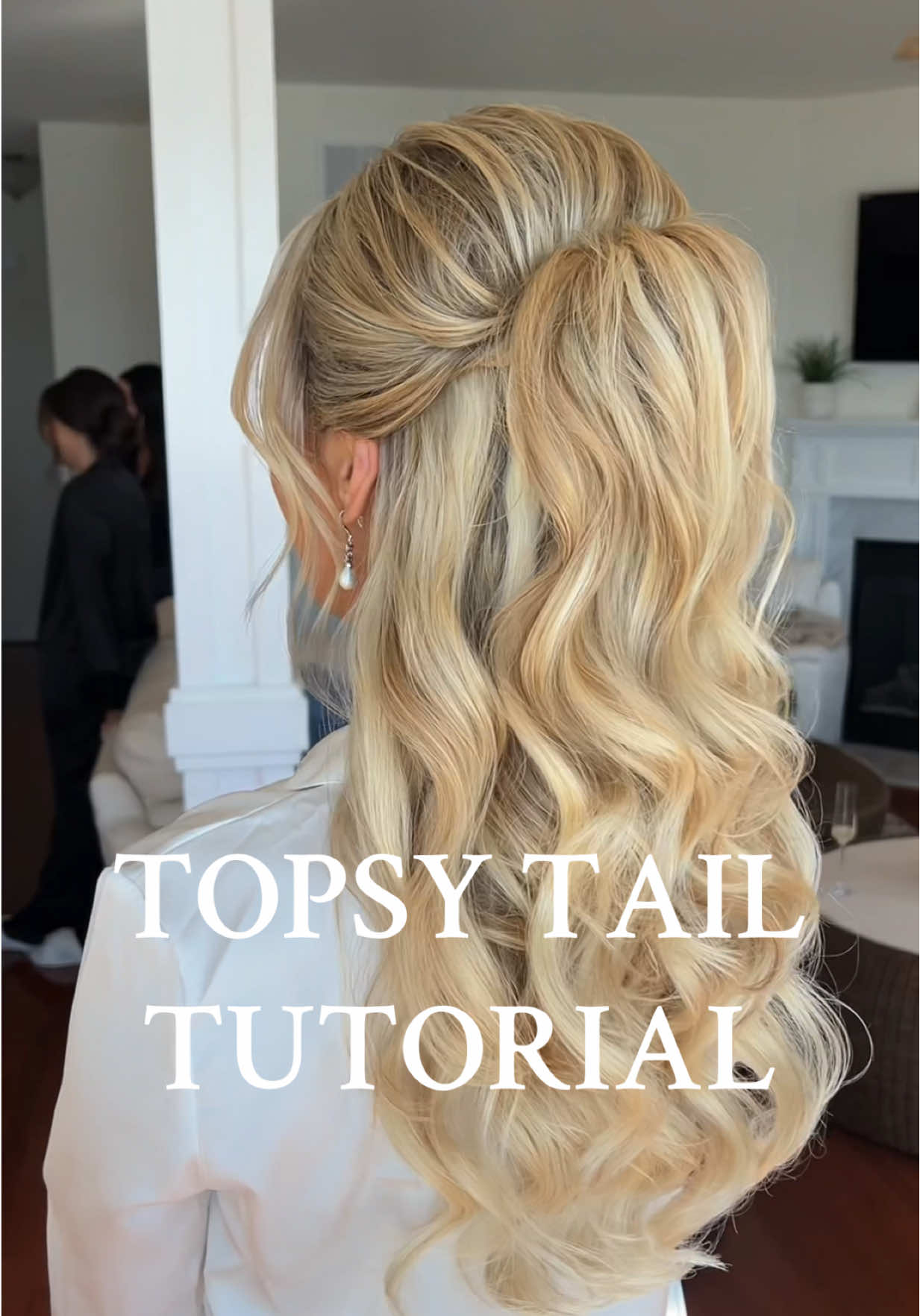 TikTok post by @hairstyledby_k for BELLAMI Hair. Caption reads: TOSPY TAIL TUTORIAL @Bellamihair discount code:....