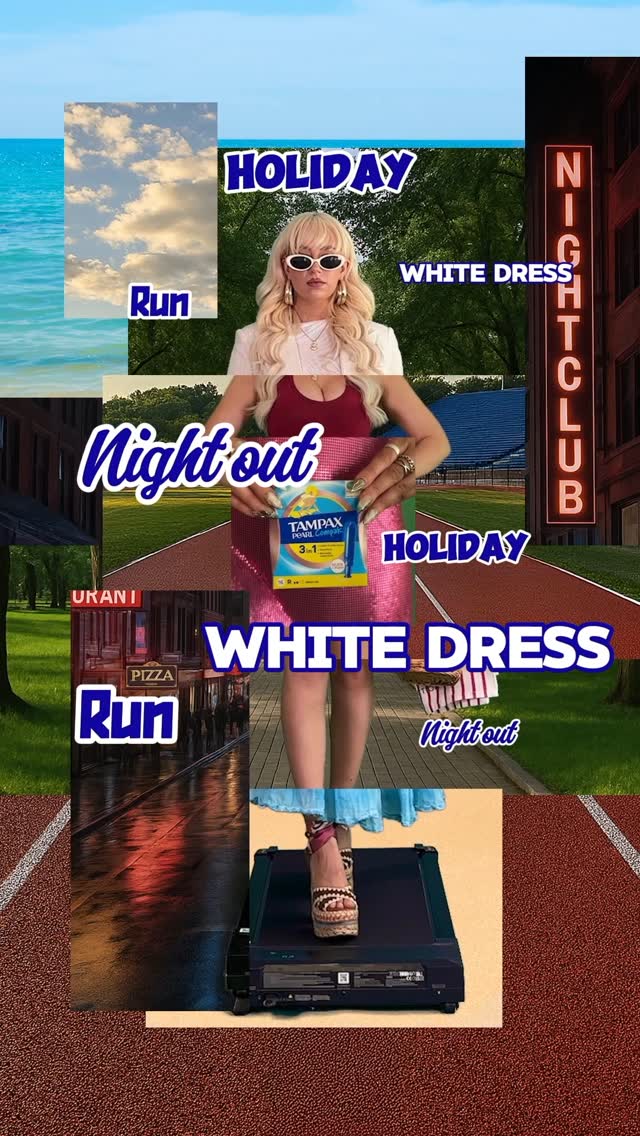 Instagram post by @sammyfitz21 for Tampax. Caption reads: #AD The fit stays the same, period or not @tampax....