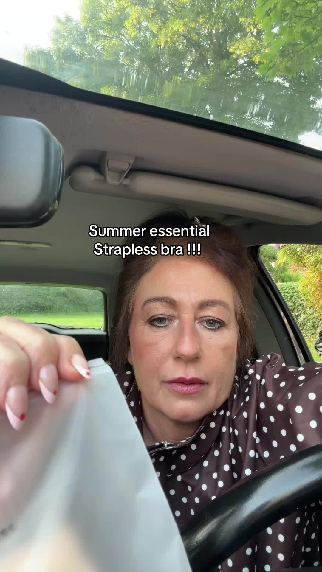TikTok post by @keggesy for Conturve. Caption reads: Summer essential Strapless bra from @Conturve....